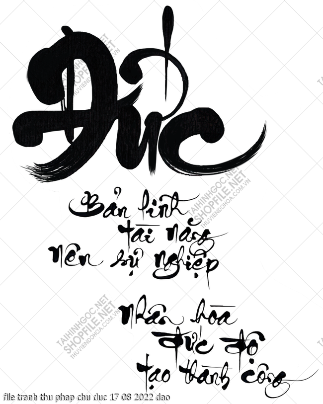 file tranh thu phap chu duc 17 08 2022 dao